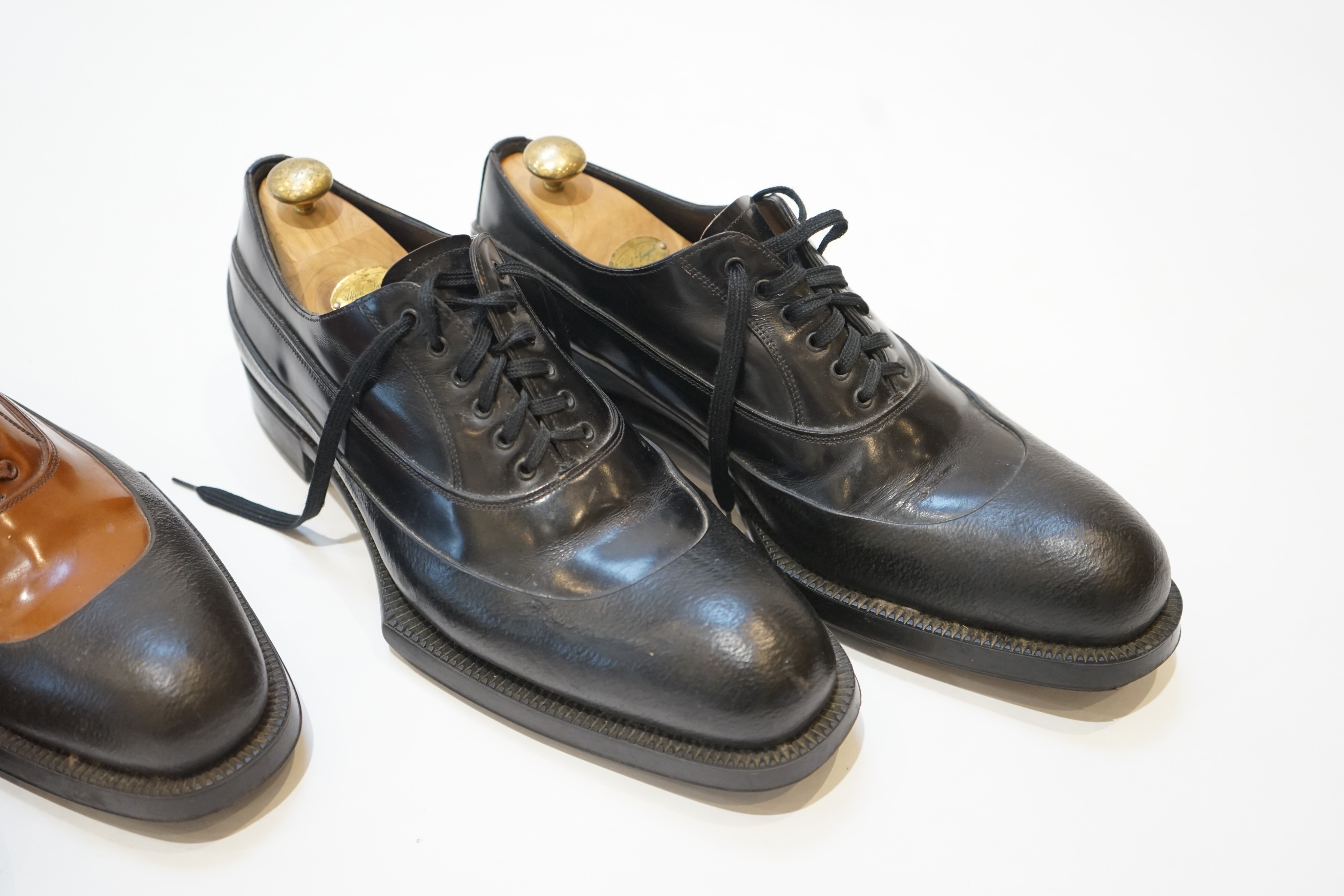 Three pairs of gentleman's Prada shoes